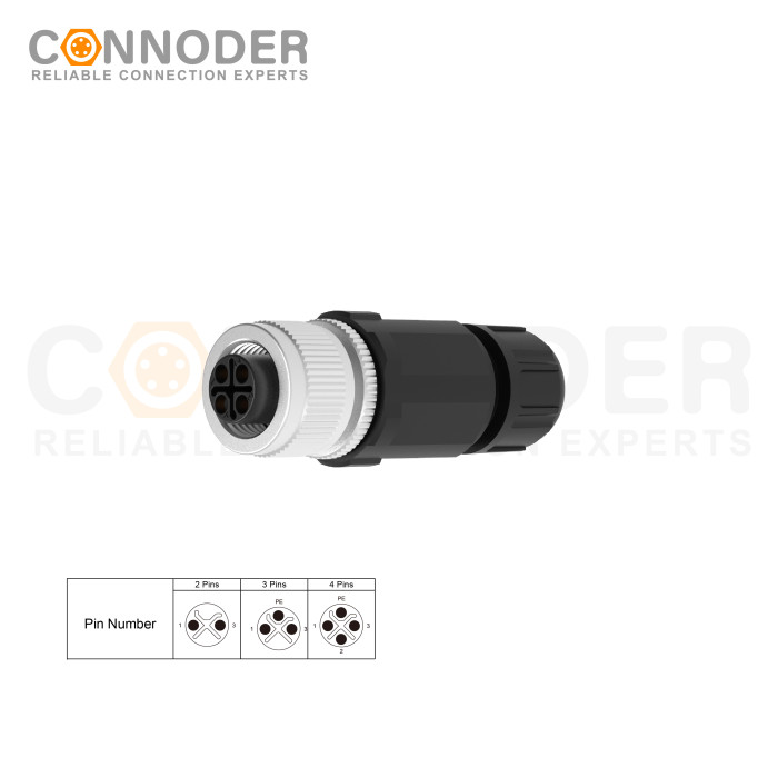 Wholesale M12 S Coded Female 3+PE Circular Connector | Field Wireable,Solder  Connection,PG7