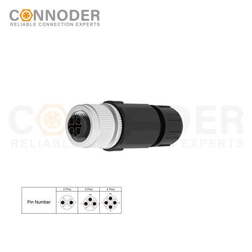 Wholesale M12 S Coded Female 3+PE Circular Connector | Field Wireable,Solder  Connection,PG7