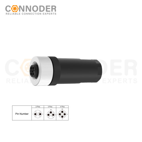 OEM & ODM Wholesale M12 S Coded Female Circular Connector - Field Wireable, Screw Connection, PG9 | High-Quality Industrial Connectors for Distributors and Wholesalers