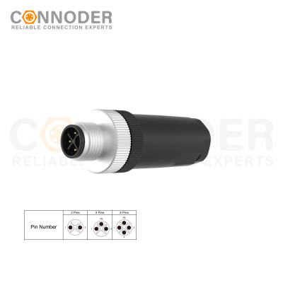 Custom Design M12 S Coded Male 2+PE Circular Connector | Wholesale & OEM/ODM Solutions | Field Wireable, Screw Connection, PG9 for Industrial Applications