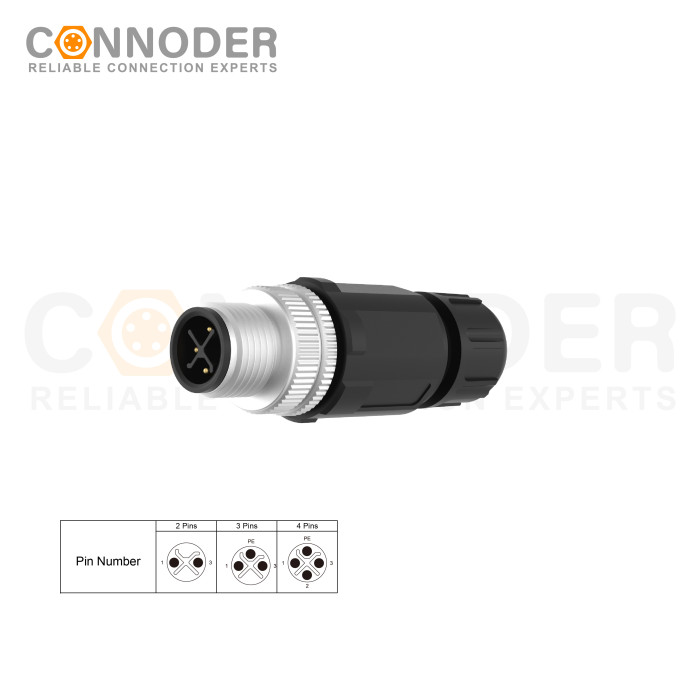 Wholesale M12 S Coded Male 3+PE Circular Connector | OEM & ODM Solutions for High-Quality Industrial Connectors | Field Wireable, Solder Connection, PG7 | Ideal for Distributors and Wholesalers in North America