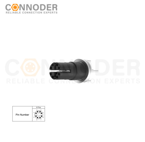 Wholesale M12 X Coded Female 8 Pin Circular Connector | OEM & ODM Solutions for Industrial Applications | Panel Mount with SMD Dip-solder Connection | M12x1.0 Quality Assured Connectors