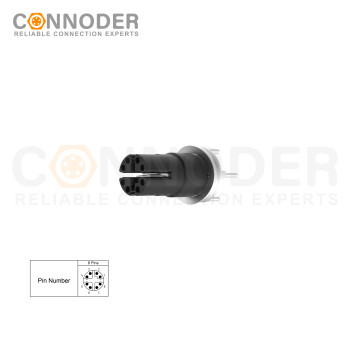 Wholesale M12 X Coded Female 8 Pin Circular Connector | OEM & ODM Solutions for Industrial Applications | Panel Mount with SMD Dip-solder Connection | M12x1.0 Quality Assured Connectors