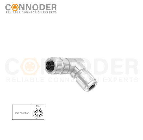 Custom Design Wholesale M12 X Coded Female 8 Pin Circular Connector | Metal Assembled, Field Wireable, Screw Connection, Shielded, PG7 - Perfect for Distributors and Wholesalers