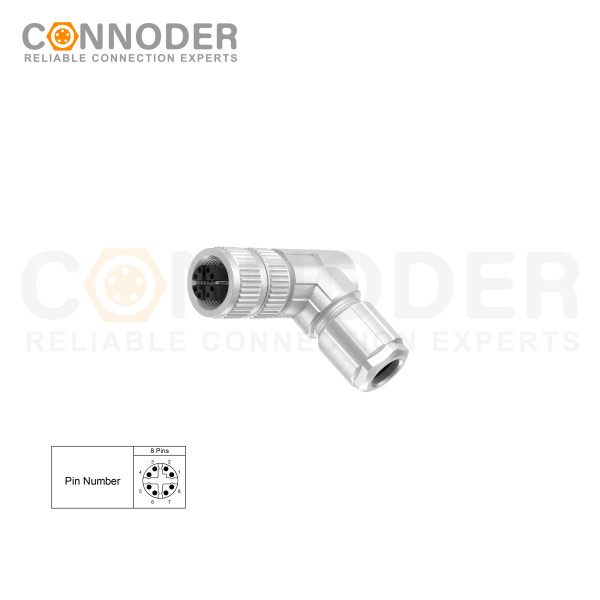 Custom Design Wholesale M12 X Coded Female 8 Pin Circular Connector | Metal Assembled, Field Wireable, Screw Connection, Shielded, PG7 - Perfect for Distributors and Wholesalers