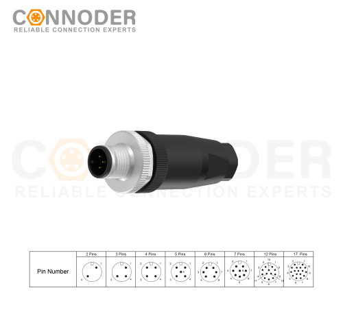 M12 A Circular Connector - 5 Pin Male Field Wireable, Screw Connection, A Code, PG7 | Partner with Us for OEM/ODM Solutions, Fast Delivery and Quality Assurance in Bulk Supply