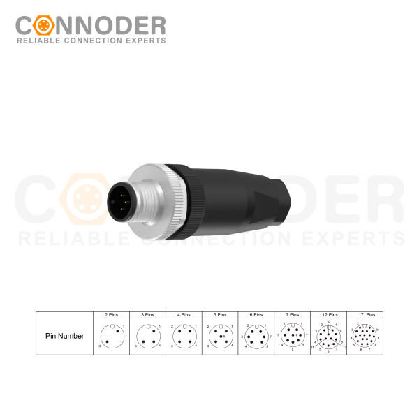 M12 A Circular Connector - Male Field Wireable, Screw Connection, A Code, PG7 | Partner with Us for OEM/ODM Solutions, Fast Delivery and Quality Assurance in Bulk Supply