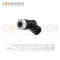 M12 5 Pin Female Connector | 12mm A Code Industrial Circular Connector IP67 Right Angle Type Adapter Field Assembly Wireable Sensor Unshiled 125V 4A AC/DC Connector for PG7