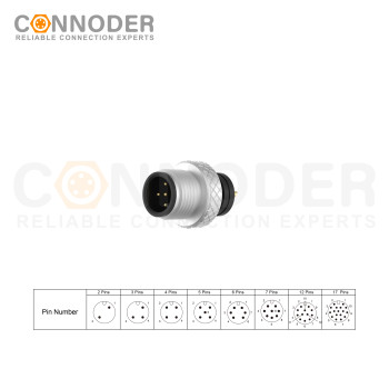 M12 Molded Cable Connector A Code Straight 5pin Male Non-shield connector | Female Metal Shell Unshielded Overmolded  Connector,Solder Connection,A code,Custom