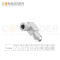 Right Angle M12 Female Field Wireable Connector | 6 Pin Female Metal Assembled,Field Wireable,Screw Connection,A code,Shielded,PG7