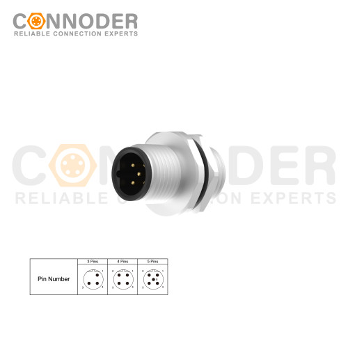Wholesale M12 B Circular Connector l Plate Front-mounted Fastening Welded Ip67 Protection For Industry Grade Applications