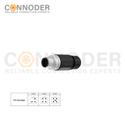 Wholesale M12 5 Pin Circular Connector l Male Field Wireable,,Screw Connection,B code,PG7