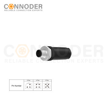 Wholesale M12 B Circular Connector l 5 Pin Male Field Wireable,Screw Connection,PG9