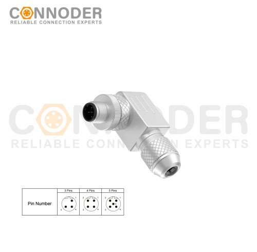 Wholesale M12 B Circular Connector l  5 Pin Male Metal Assembled,Field Wireable,Screw Connection,Shielded,PG7