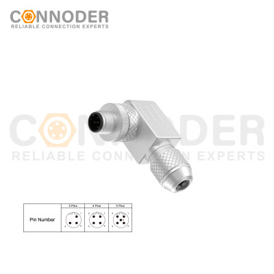 Wholesale M12 B Circular Connector l  5 Pin Male Metal Assembled,Field Wireable,Screw Connection,Shielded,PG7