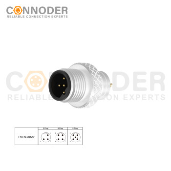 Wholesale M12 B Circular Connector l  4 PinMetal Shell Unshielded Overmolded  Connector,Solder Connection,Custom