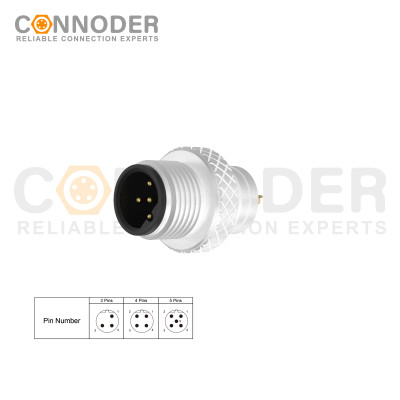 Wholesale M12 B Circular Connector l  4 PinMetal Shell Unshielded Overmolded  Connector,Solder Connection,Custom
