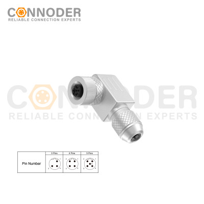 Wholesale M12 B Circular Connector l 4 Pin Metal Assembled,Field Wireable,Screw Connection,Shielded,PG9