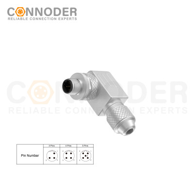Wholesale M12 B Circular Connector l 5 Pin Male Metal Assembled,Field Wireable,Screw Connection,Shielded,PG9