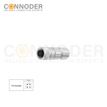 Wholesale M12 D Coded 4 Pin Circular Connector l Metal Assembled,Field Wireable,Solder Connection,Shielded