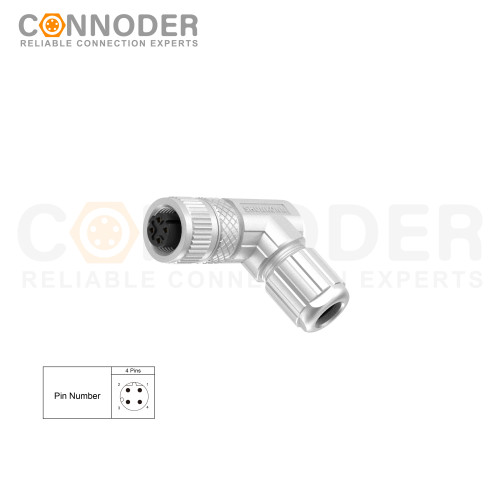 Wholesale M12 D Coded 4 Pin Circular Connector l Metal Assembled,Field Wireable,Solder Connection,Shielded
