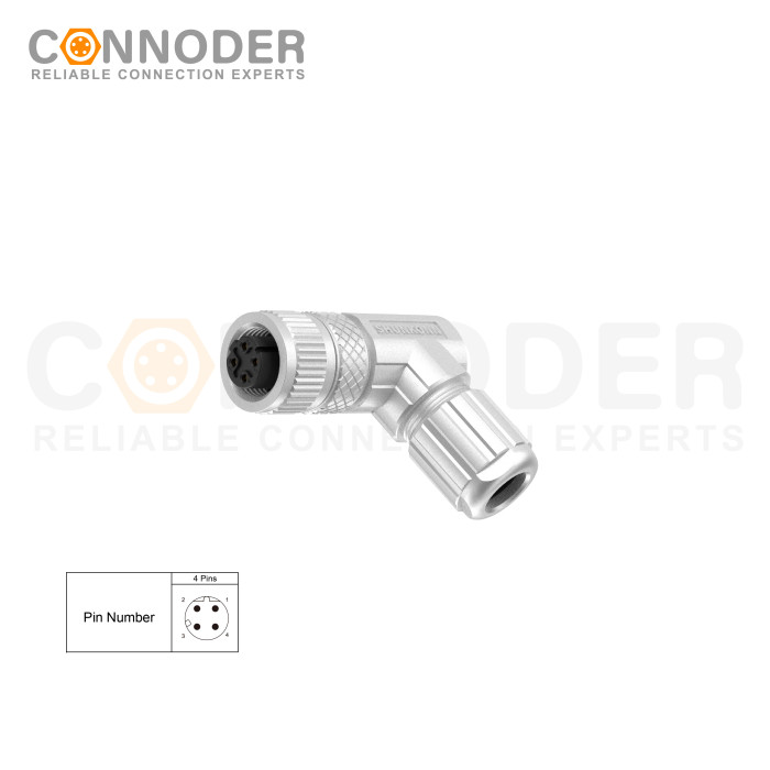 Wholesale M12 D Coded 4 Pin Circular Connector l Metal Assembled,Field Wireable,Solder Connection,Shielded