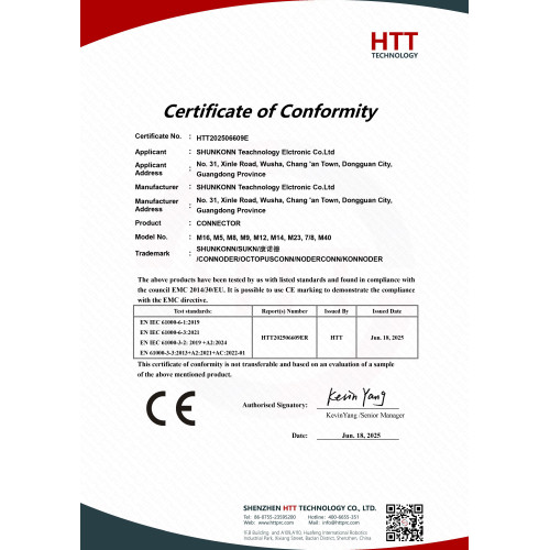 Certificate of Conformity HTT202506609E