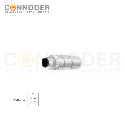 Wholesale M12 D Coded 4 Pin Circular Connector l Metal Assembled,Field Wireable,Solder Connection,Shielded