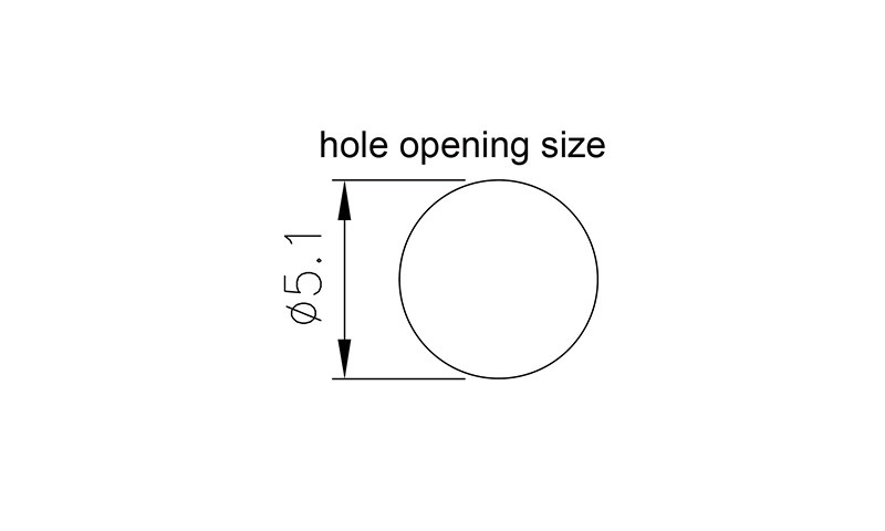 Opening Size for M5 Circular Connector with M5×0.5 Threads