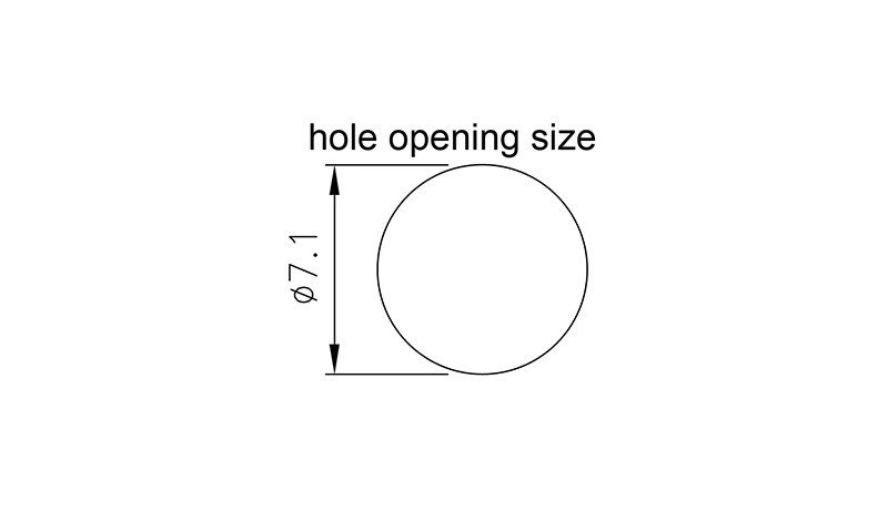 Opening Size for M5 Circular Connector with M7×0.75 Threads