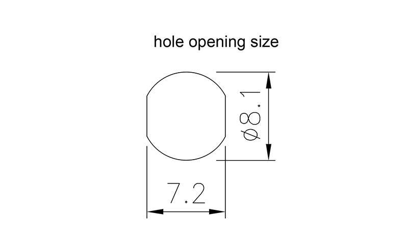 Opening Size for M8 Circular Connector with M8×1 Threads