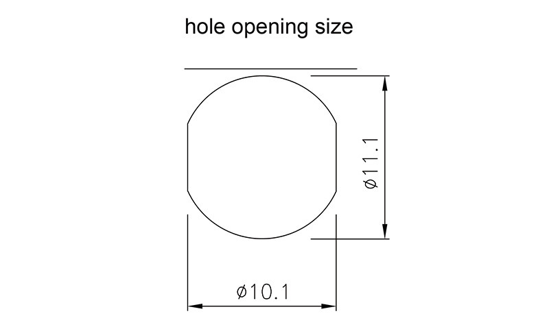 Opening Size for M8 Circular Connector with M11×1 Threads