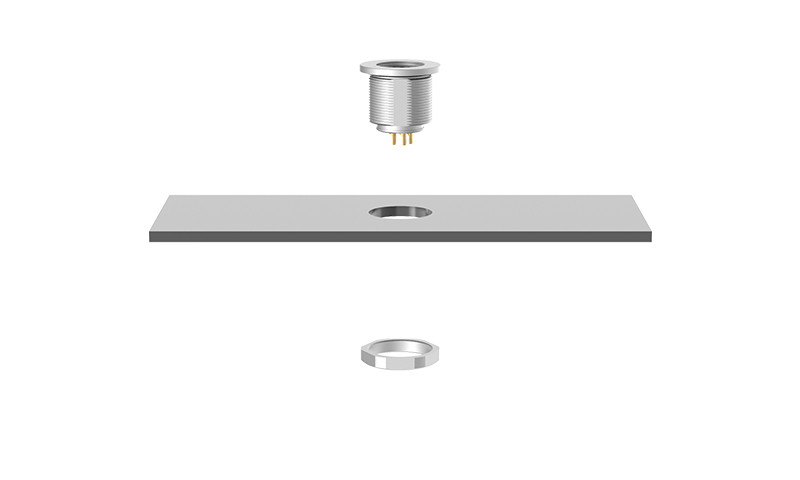 M9 Circular Connector Rear Fastened