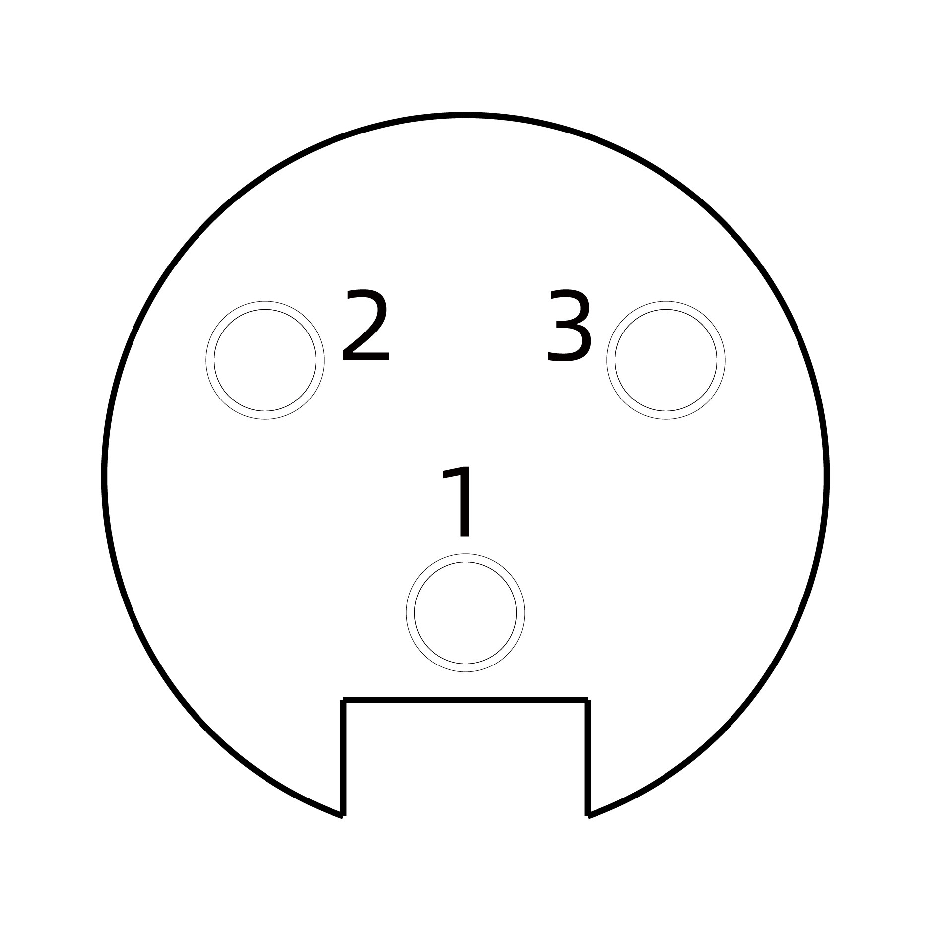 7/8" circular connector 3 Core Female
