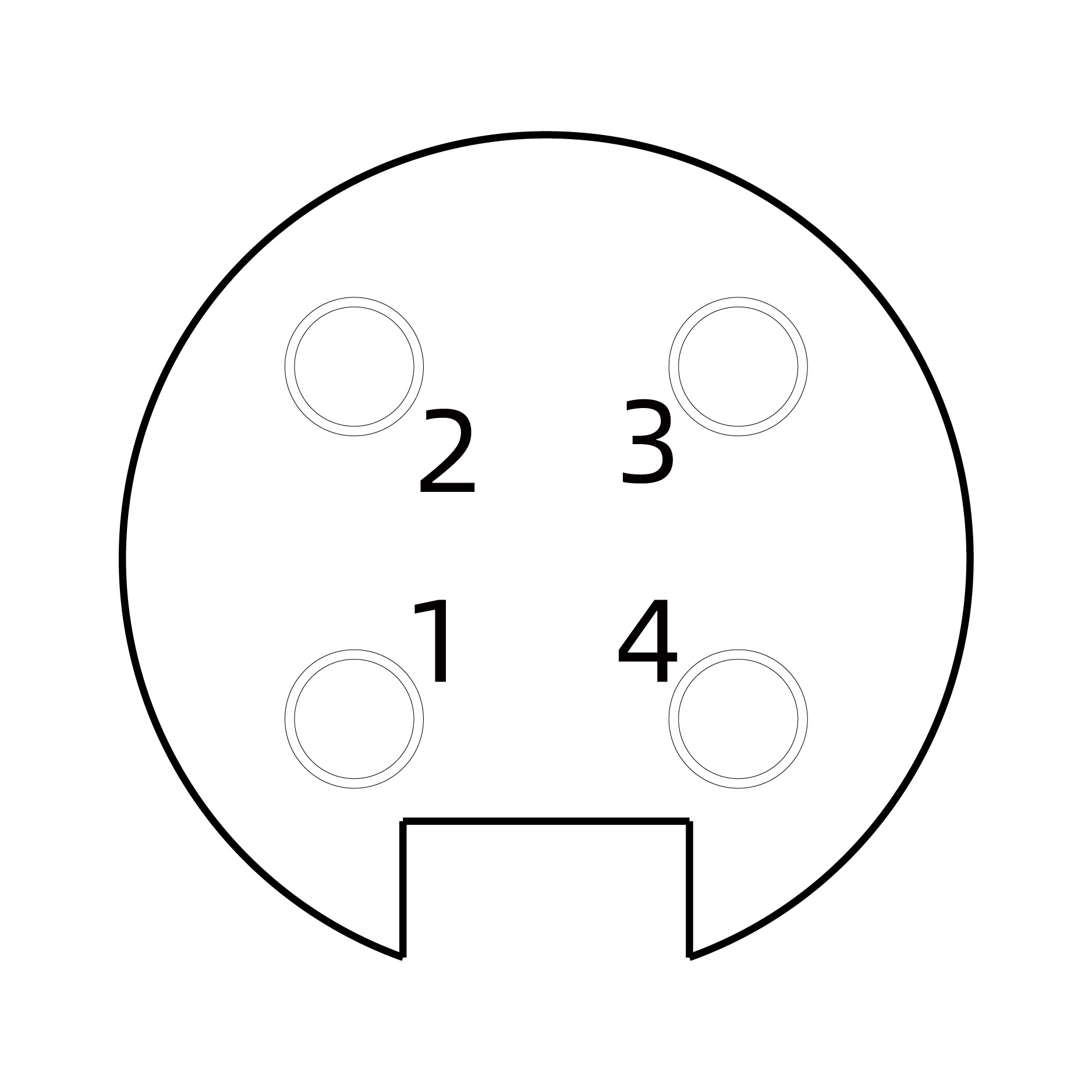 7/8" circular connector 4 Core Female