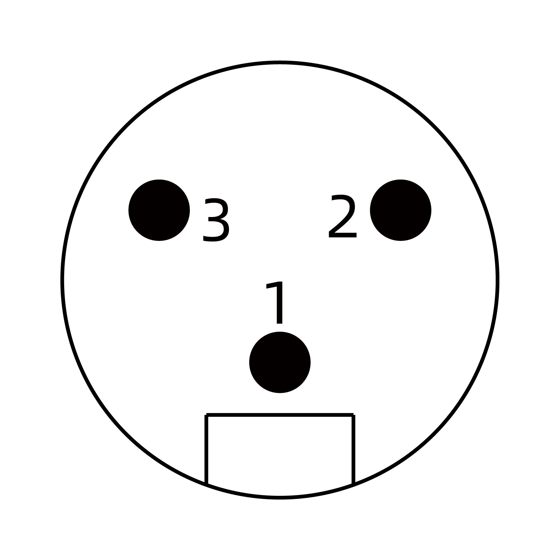 7/8" circular connector 3 Core Male