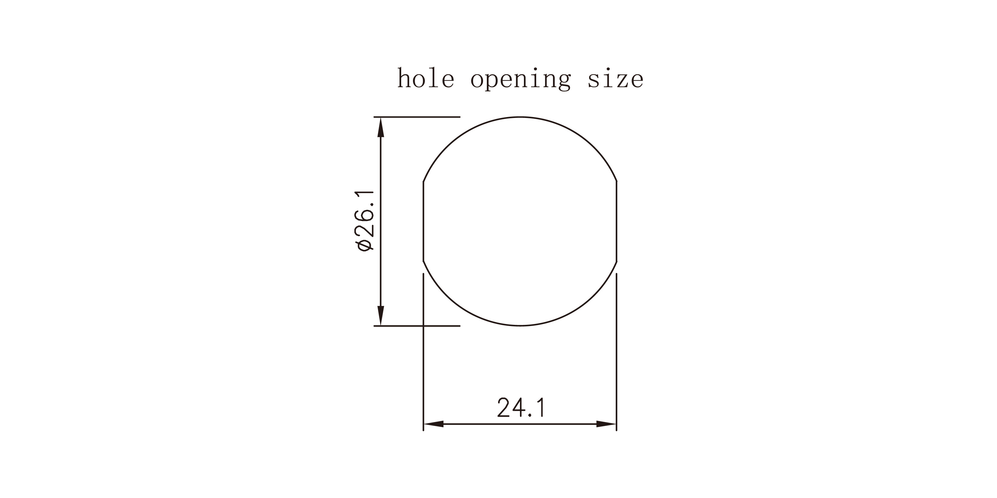 Opening Size for 78 Circular Connector with M26x1.5 Threads