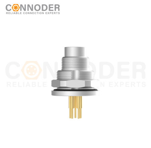 High-Quality M9 Circular Connectors - Wholesale OEM/ODM Board Rear Mount Male Socket, PCB Solder Style, Front Fastened | Trusted Partner for Industrial Cable Connections