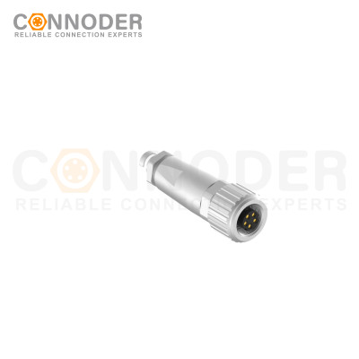 M9 Female Straight Circular Connector-Metal Assembled,Field Wireable,A coded,Solder Connection
