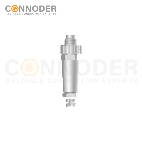 M9 Male Straight Circular Connector-Metal Assembled,Field Wireable,A coded,Solder Connection
