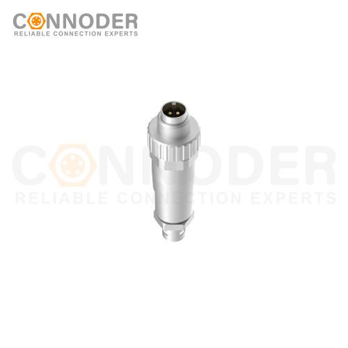 M9 Male Straight Circular Connector-Metal Assembled,Field Wireable,A coded,Solder Connection