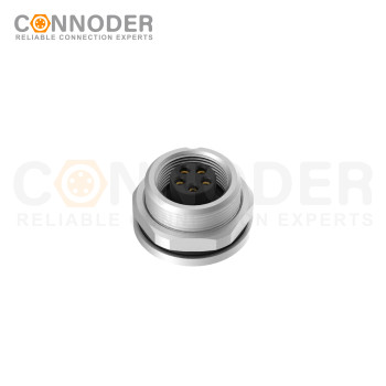 M9 Circular Connectors Rear Mount Female Solder Connectio, Front Fastened