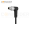 M9 Male Sensor Connecting-Right Angle Overmolded Cable,UL, PUR, black,Solder Connection