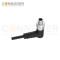 M9 Male Sensor Connecting-Right Angle Overmolded Cable,UL, PUR, black,Solder Connection