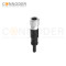 M9 Female Cable Connector-Straight Overmolded Cable,UL, PUR, black,Solder Connection,A code,