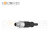 M9 Male Cable Connector-Straight Overmolded Cable,UL, PUR, black,Solder Connection,A code,
