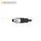 M9 Male Cable Connector-Straight Overmolded Cable,UL, PUR, black,Solder Connection,A code,