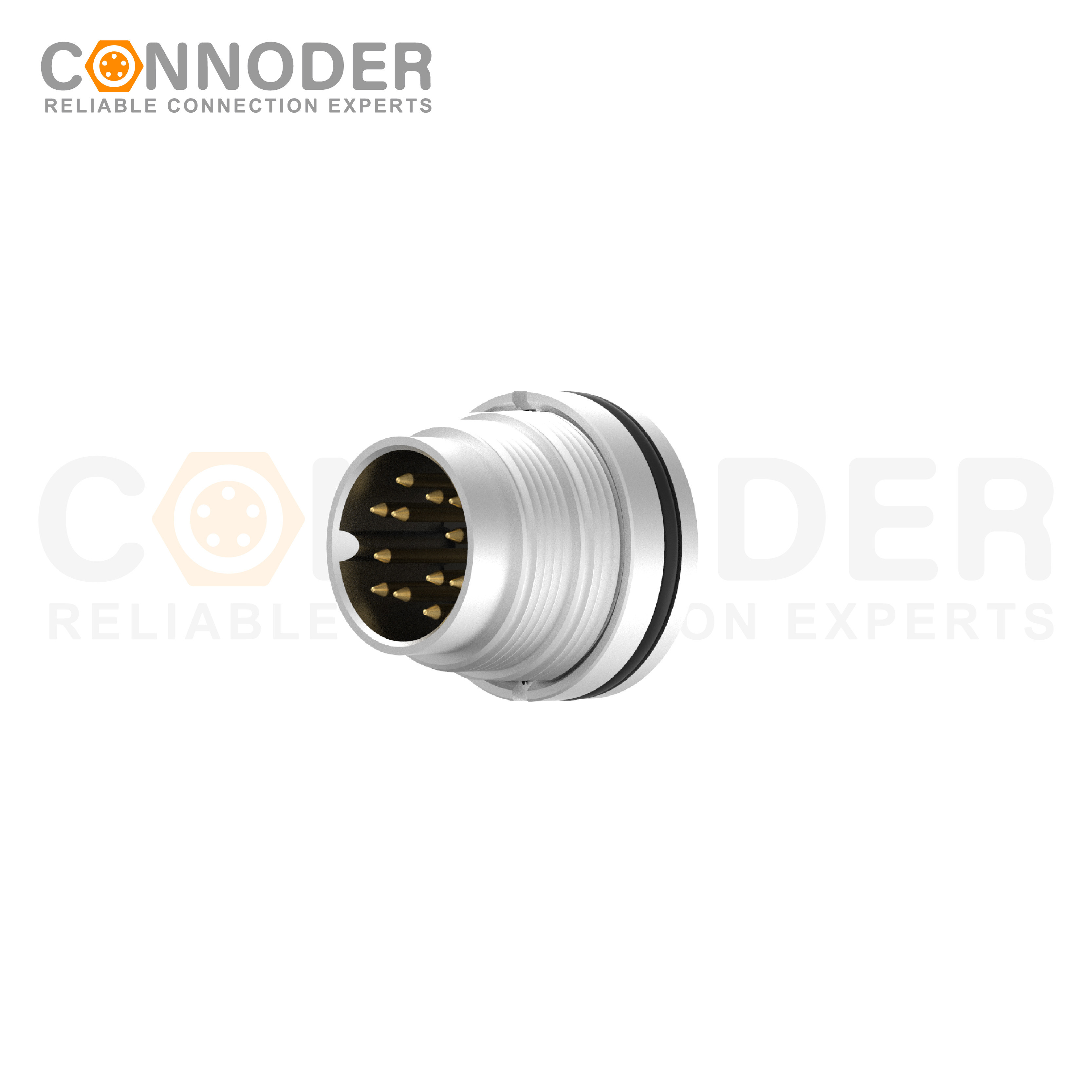 M16 Circular Connector Male 12PIN Front Fastened