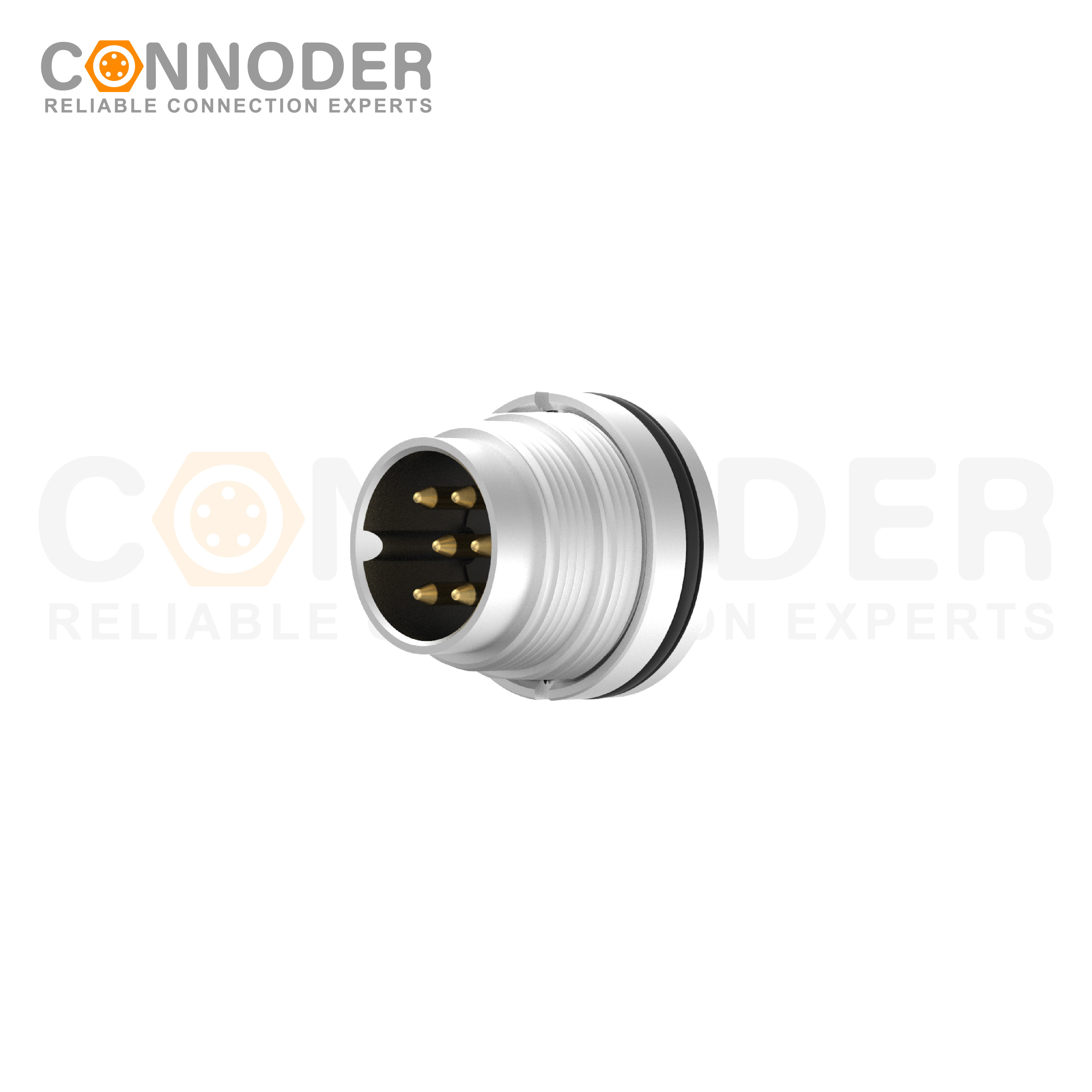 M16 Circular Connector Male 6PIN Front Fastened