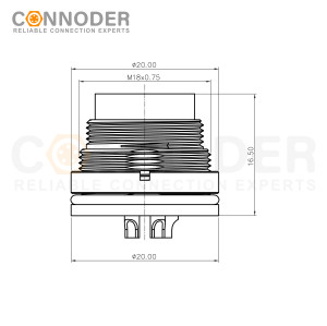 Wholesale M16 2-24 Pin Circular Connector | Rear Panel Mounted Welded Type Connector Ip67 Waterproof, Industrial Automation Signal Connector